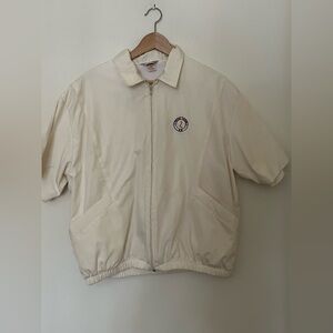 Vintage 80s90s Canada Made Pierre Cardin Nautical Preppy Terry-Lined Jacket L